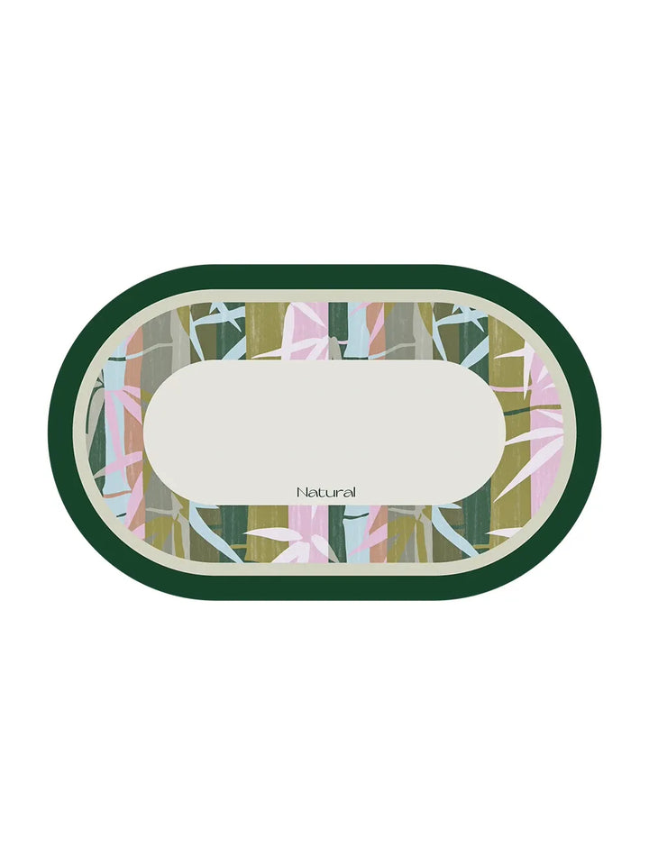 Natural Bamboo Print Placemats Set