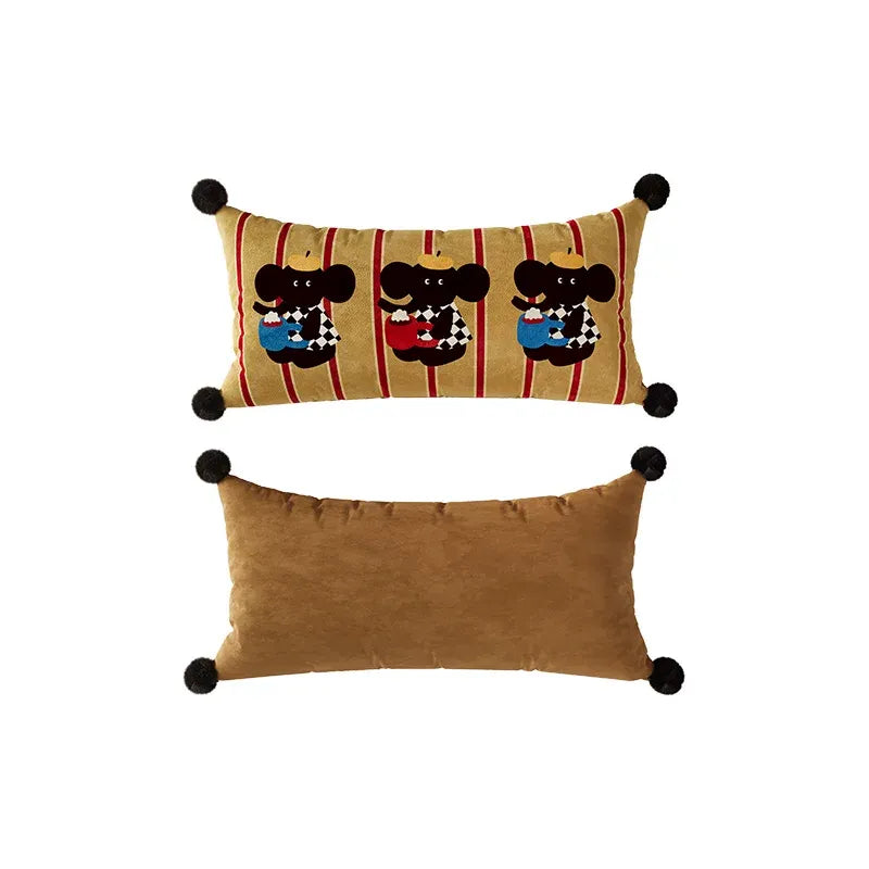 Elephant Coffee Time Lumbar Pillows