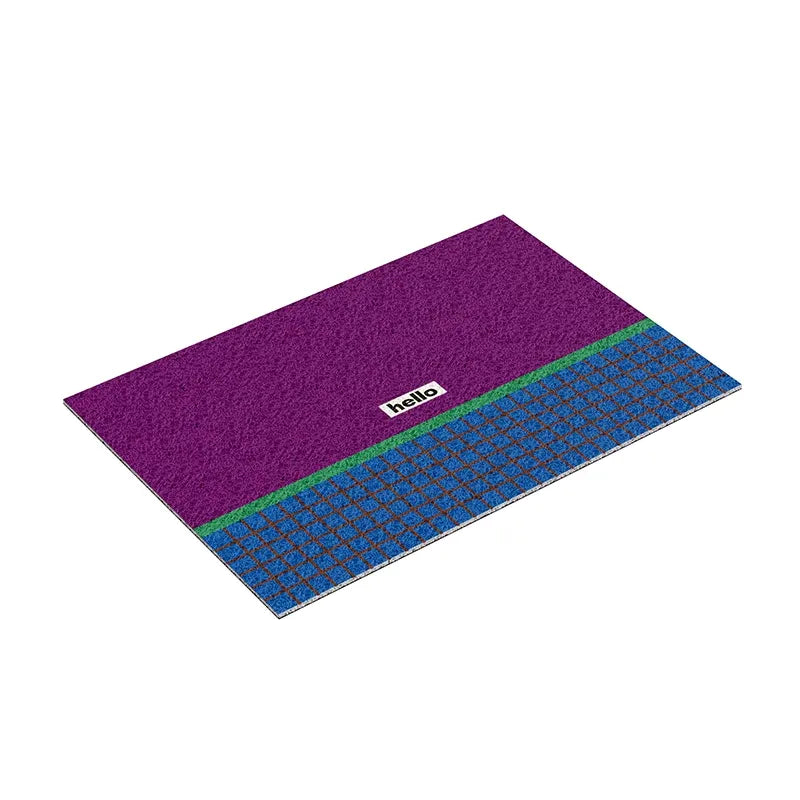 Hello Grid Combo Door Mat