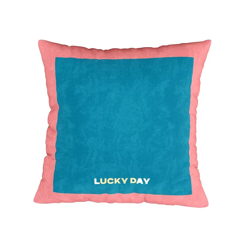 Lucky Day Colorblock Pillow Cover