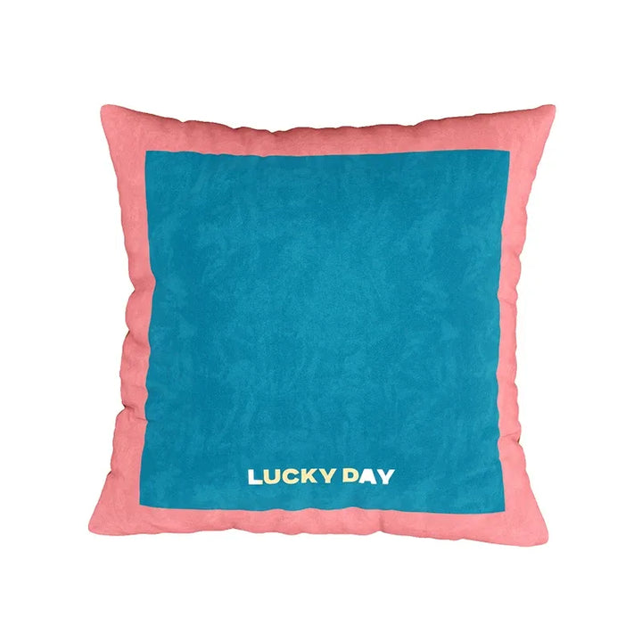 Lucky Day Colorblock Pillow Cover