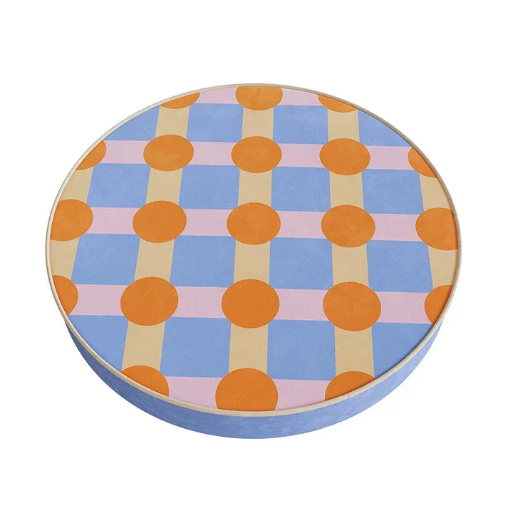 Color Block Polka Dot Seat Cushions
