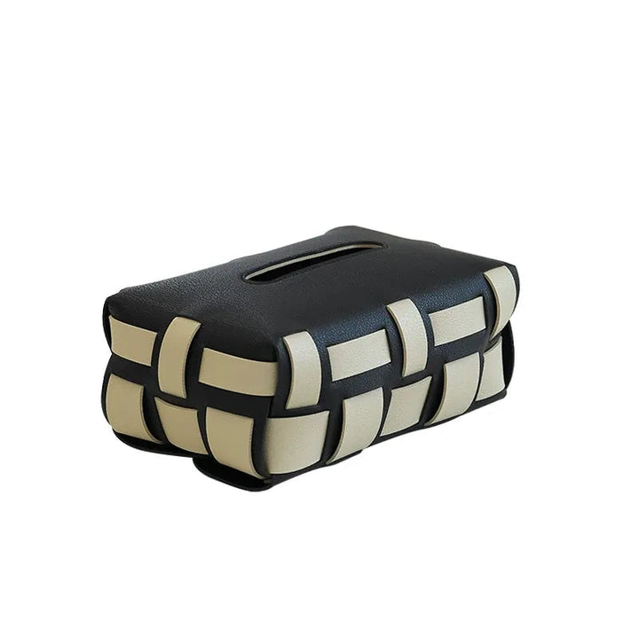 Leather Color Block Tissue Cover