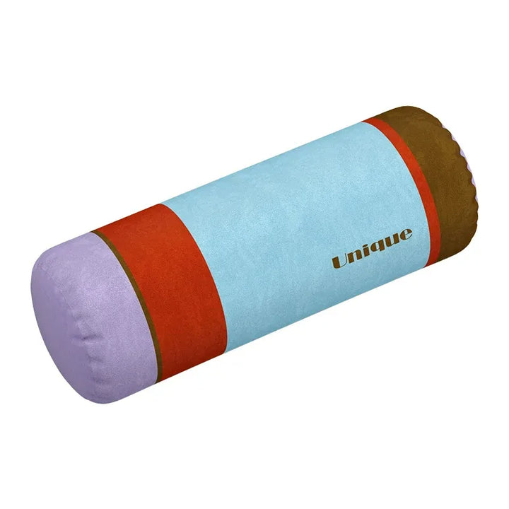Unique Colorblock Striped Bolster Pillow