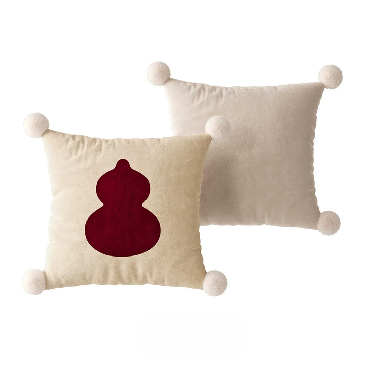 Burgundy Gourd Festive Pillows