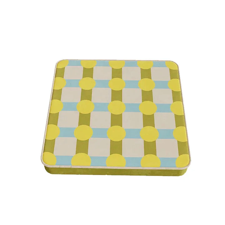 Color Block Polka Dot Square Cushion