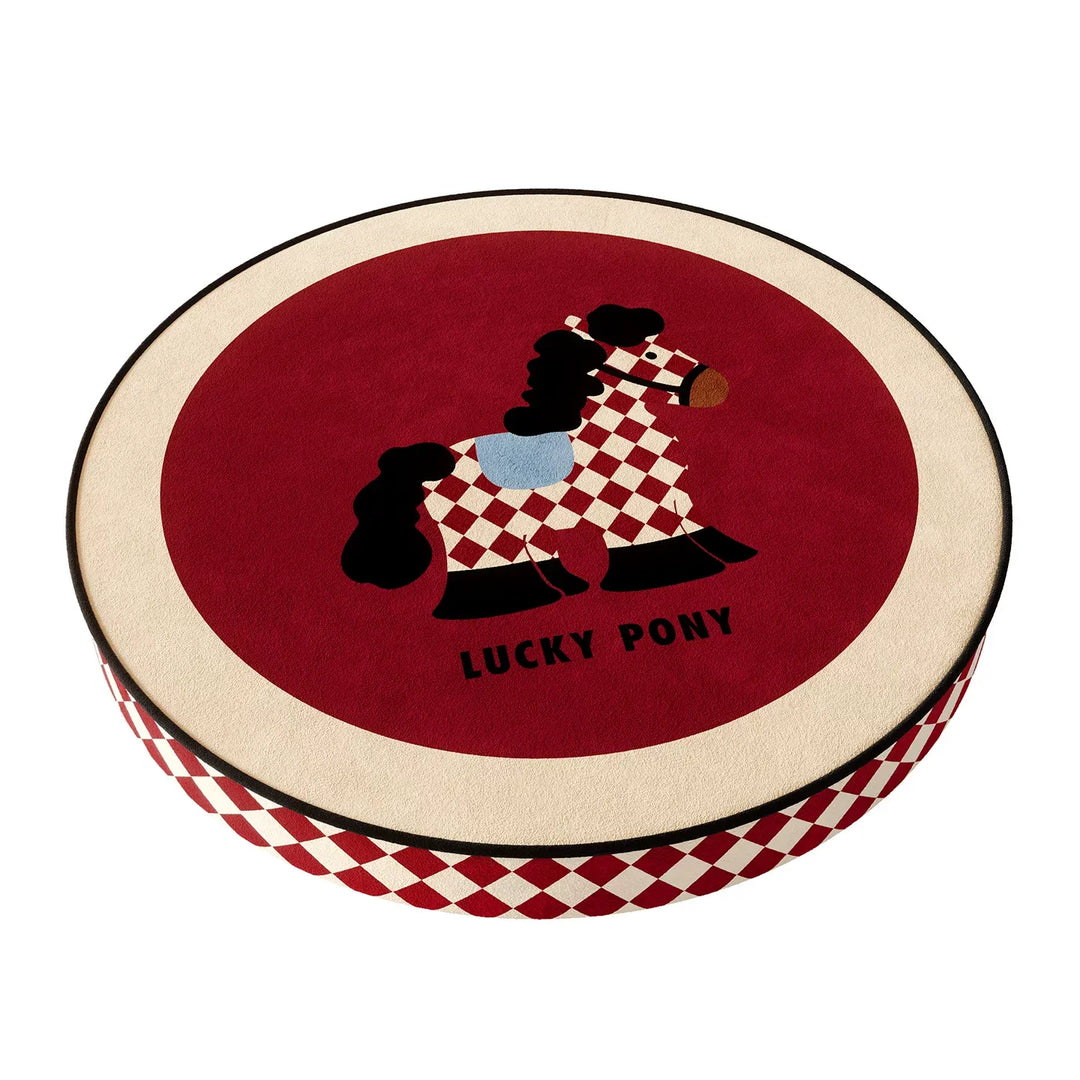 Red Lucky Horse Seat Cushion