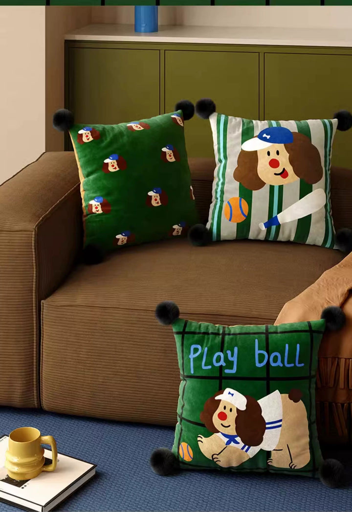 Baseball Dog Pillow Covers