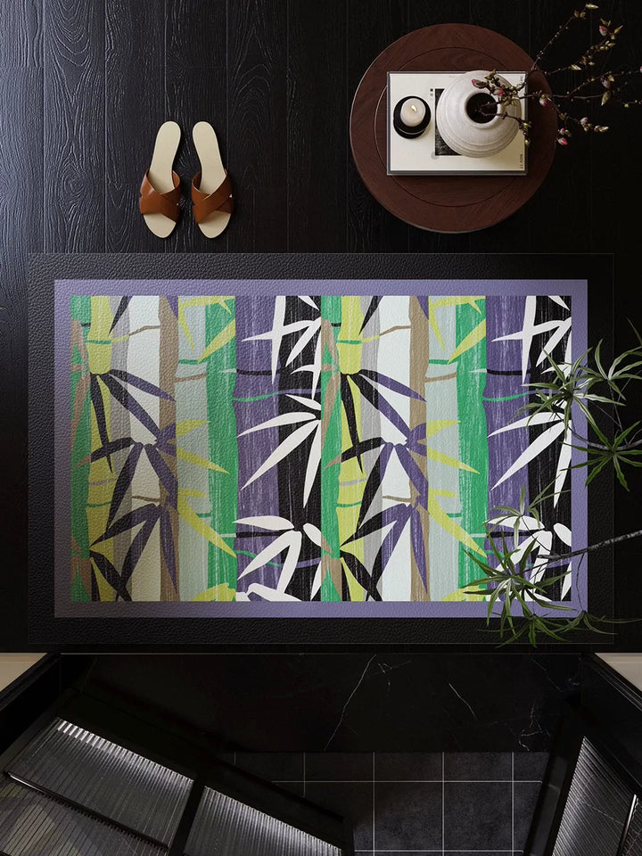Natural Bamboo Print Door Mat