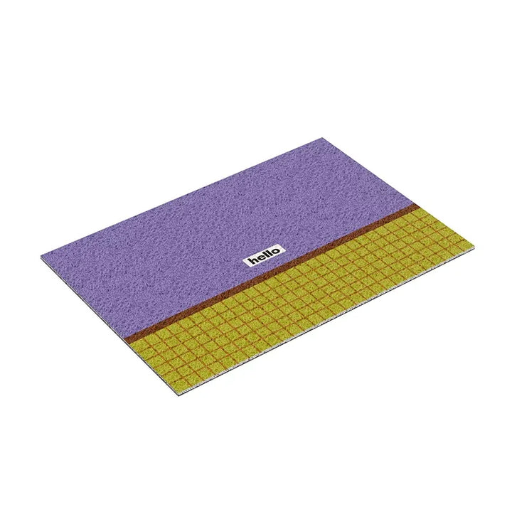 Hello Grid Combo Door Mat