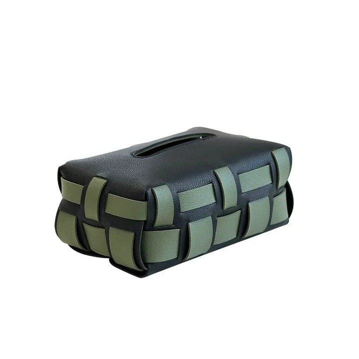 Leather Color Block Tissue Cover