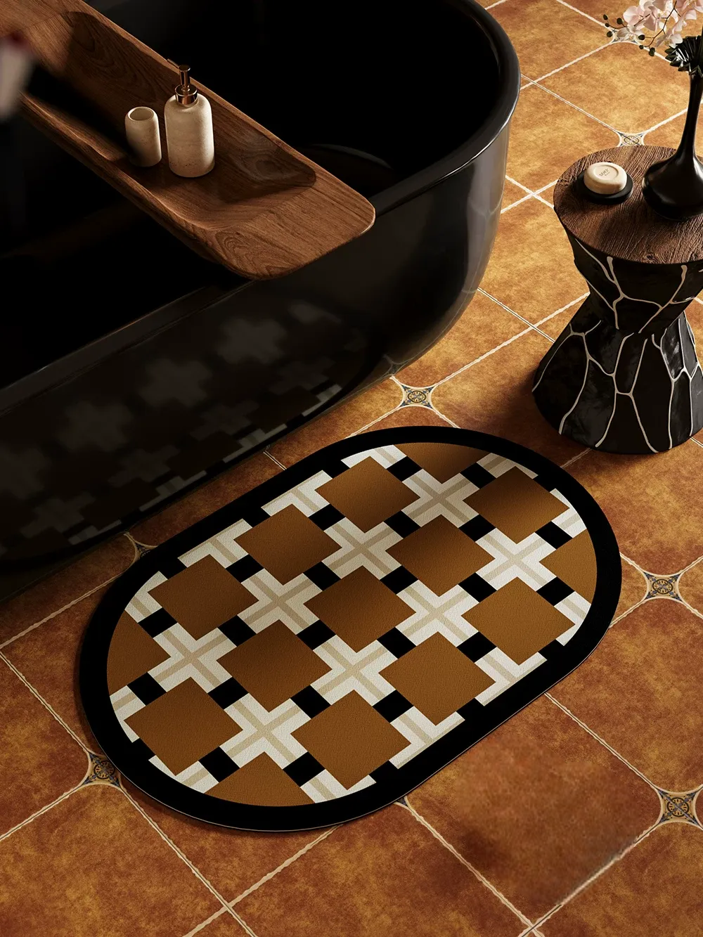 English Style Bathroom Mat