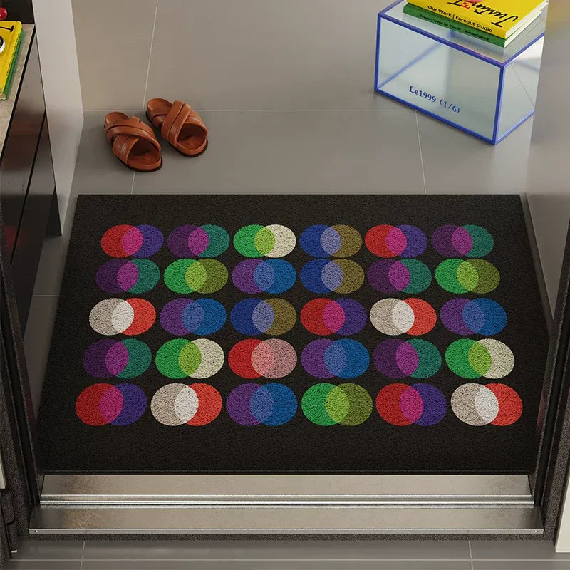Neon Overlapping Dot Door Mat