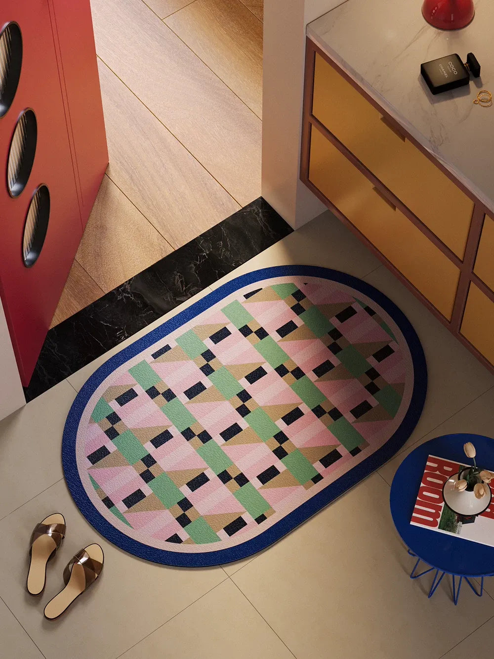 Lovely Day Pattern Bathroom Mat