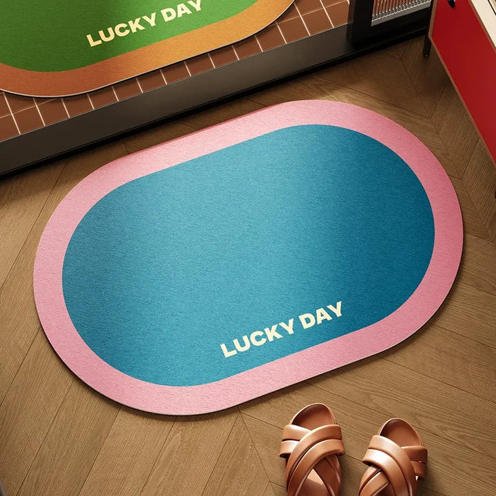 Lucky Day Colorblock Bathroom Mat