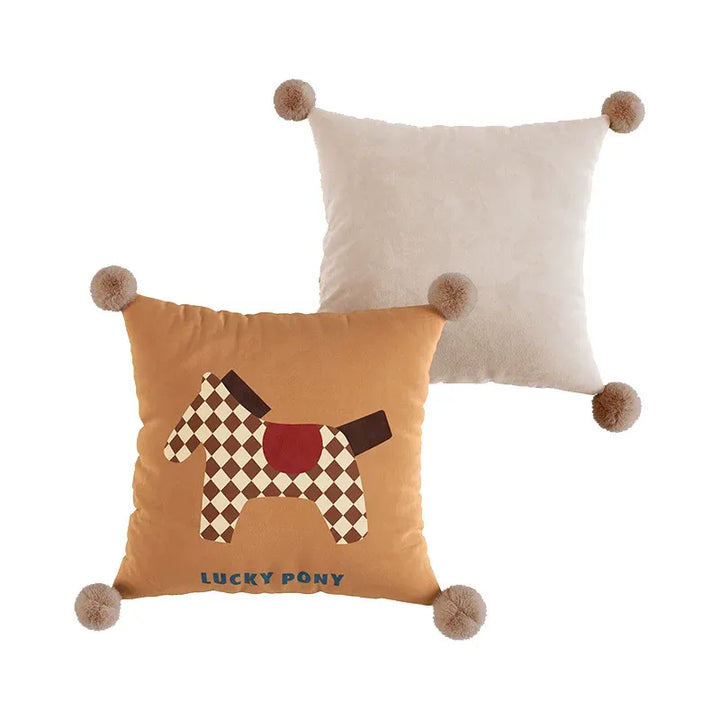 Brown Tone Pony Pillows
