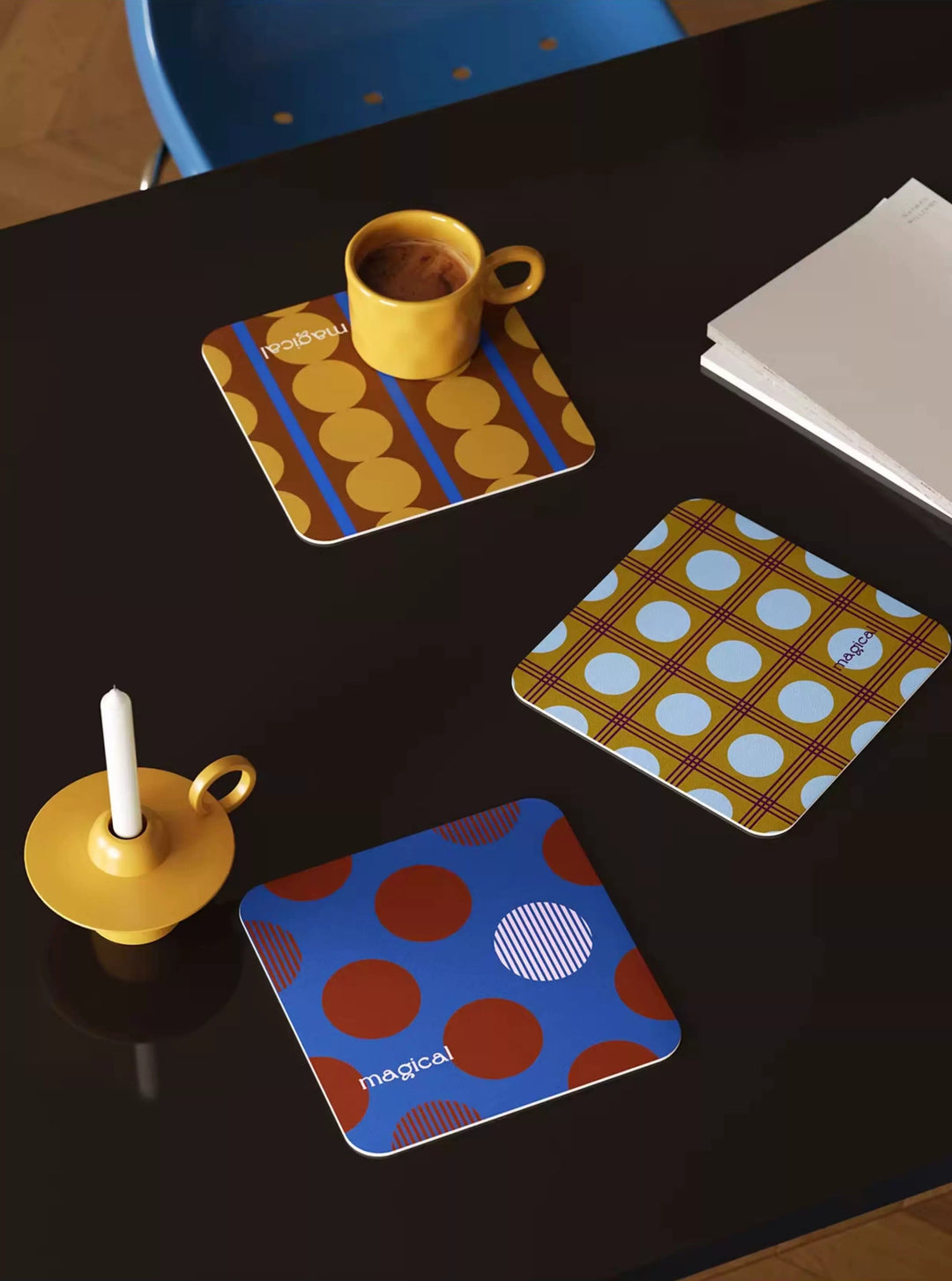 Fantasy Polka Dot Coasters