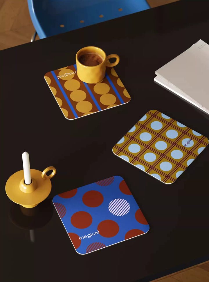 Fantasy Polka Dot Coasters