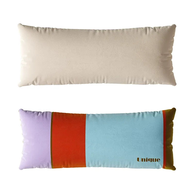 Unique Colorblock Striped Lumbar Pillows