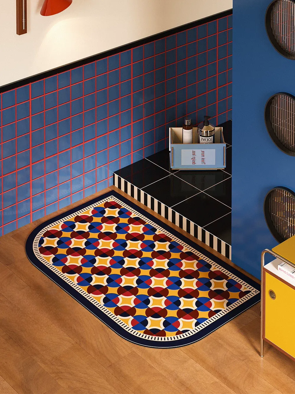 Circle Colorful Pattern Bathroom Mat
