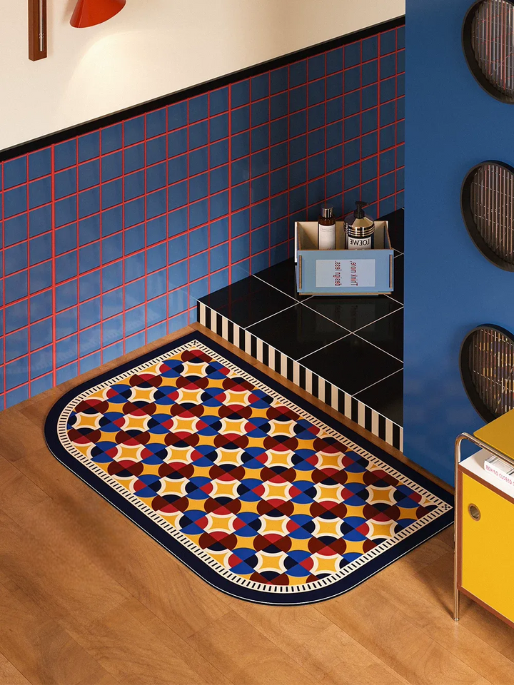 Circle Colorful Pattern Bathroom Mat