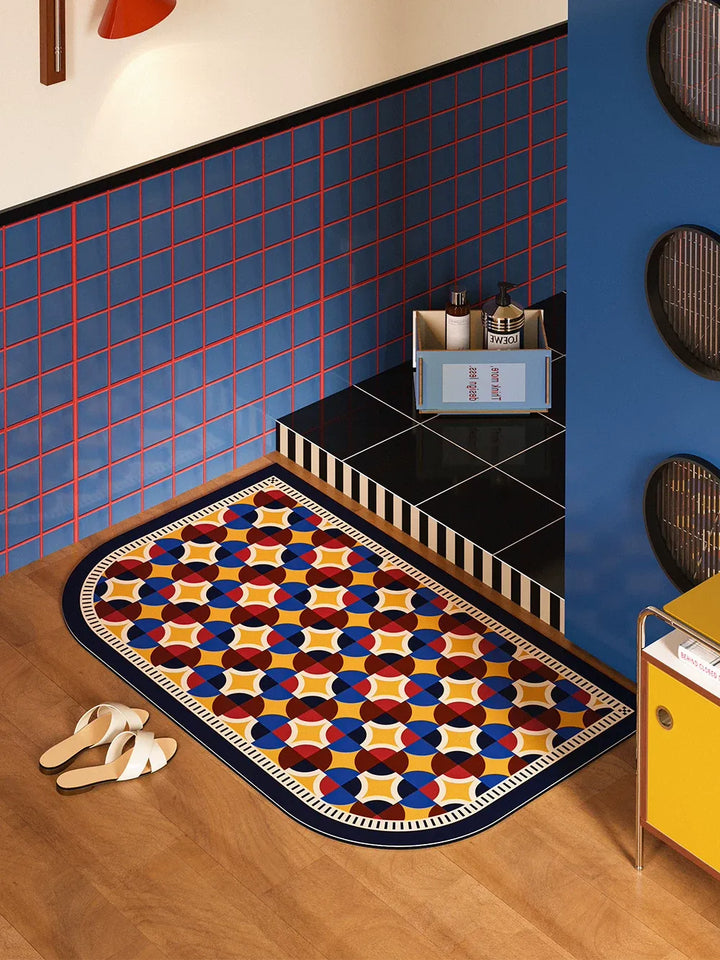 Circle Colorful Pattern Bathroom Mat