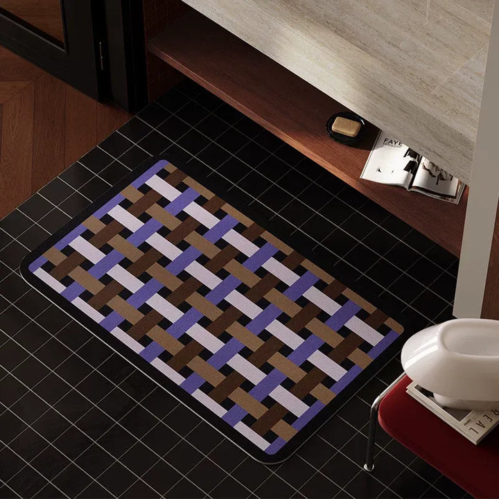Geometric Weaving Bathroom Mat