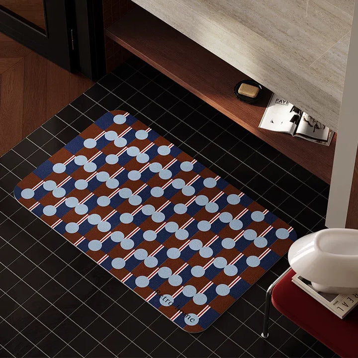 Rhythm Stripes & Dots Bathroom Mat