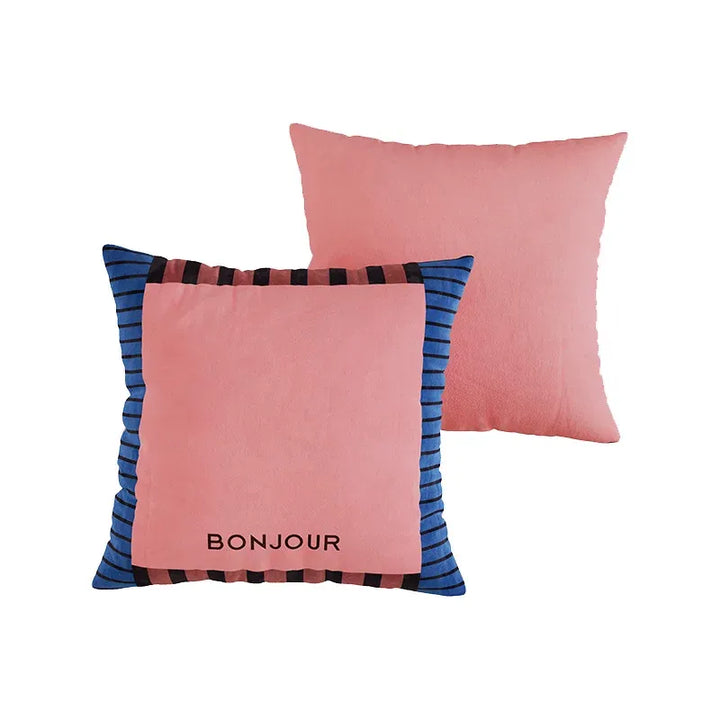 Bonjour Color Block Pillow