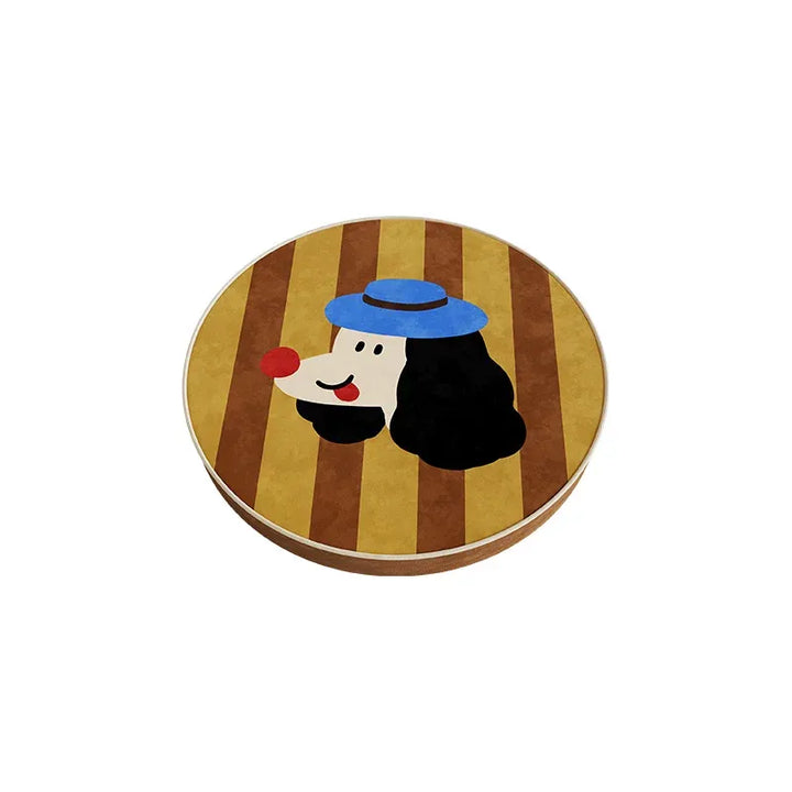 Puppy Retro Cartoon Seat Cushion
