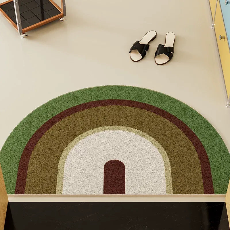Modern Rainbow Stripe Door Mat