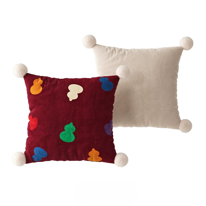 Burgundy Gourd Festive Pillows