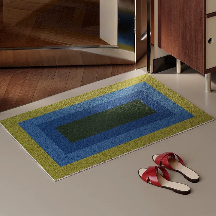 Retro Square Gradient Pattern Door Mat