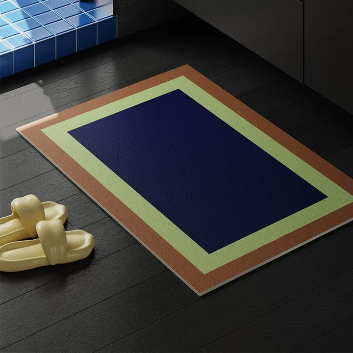 Modern Contrast Color Bathroom Mat