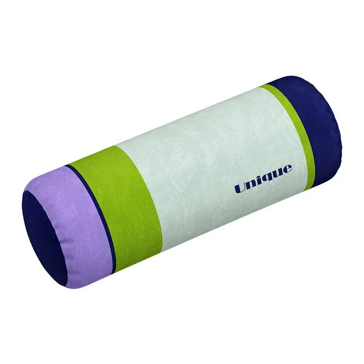 Unique Colorblock Striped Bolster Pillow
