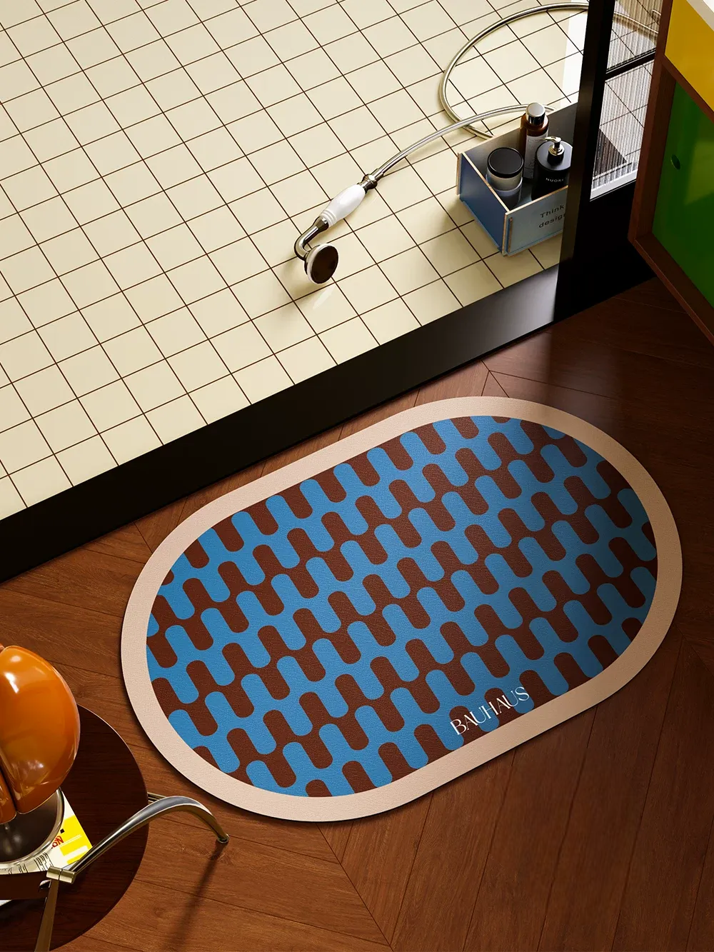 Bauhaus Wave Bathroom Mat