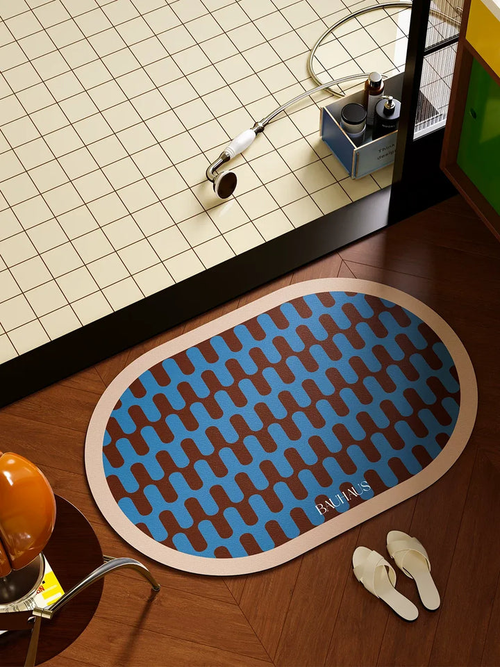 Bauhaus Wave Bathroom Mat