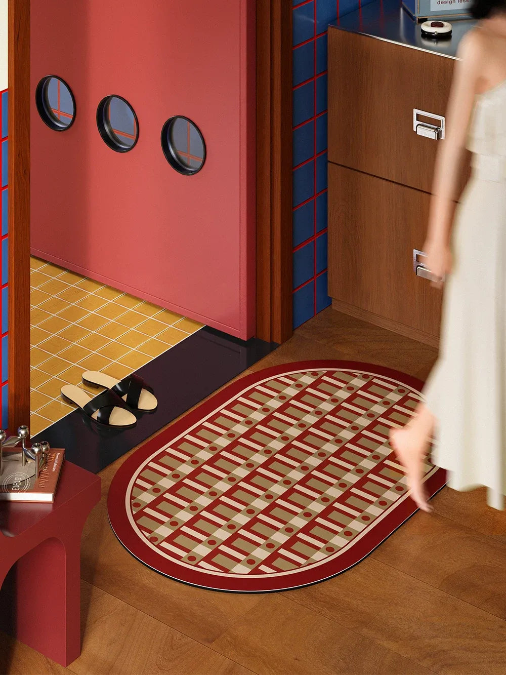 Victor Geometric Bathroom Mat