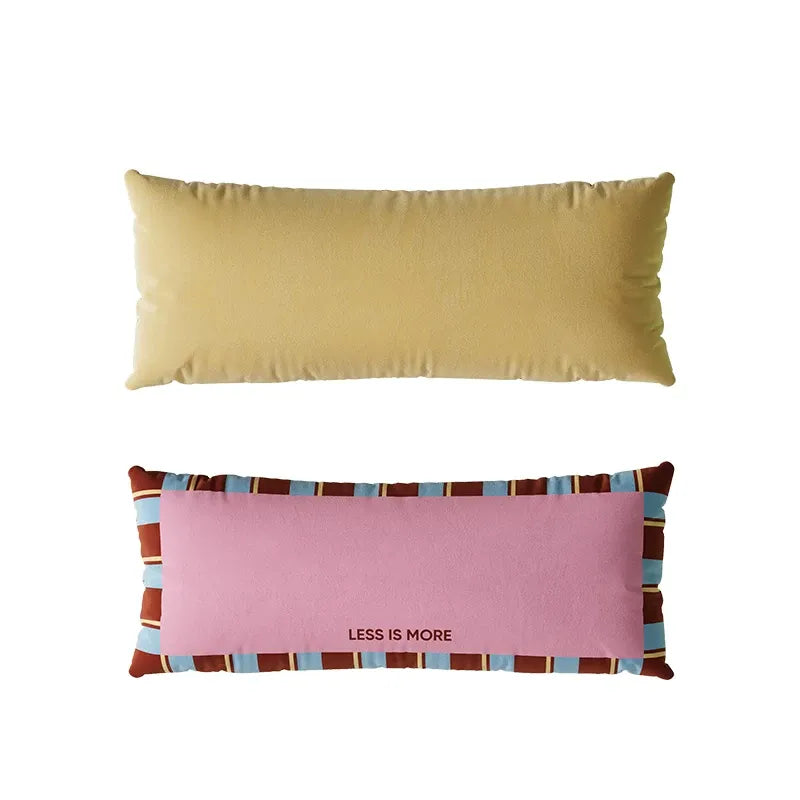 Colorful Less is More Lumbar Pillow