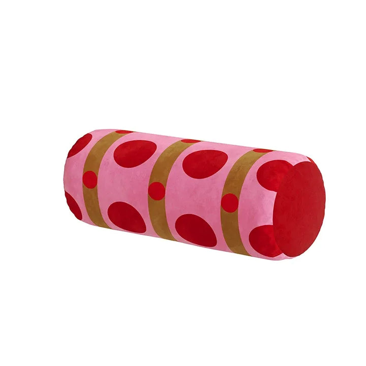 Three Color Dot Bolster Pillow