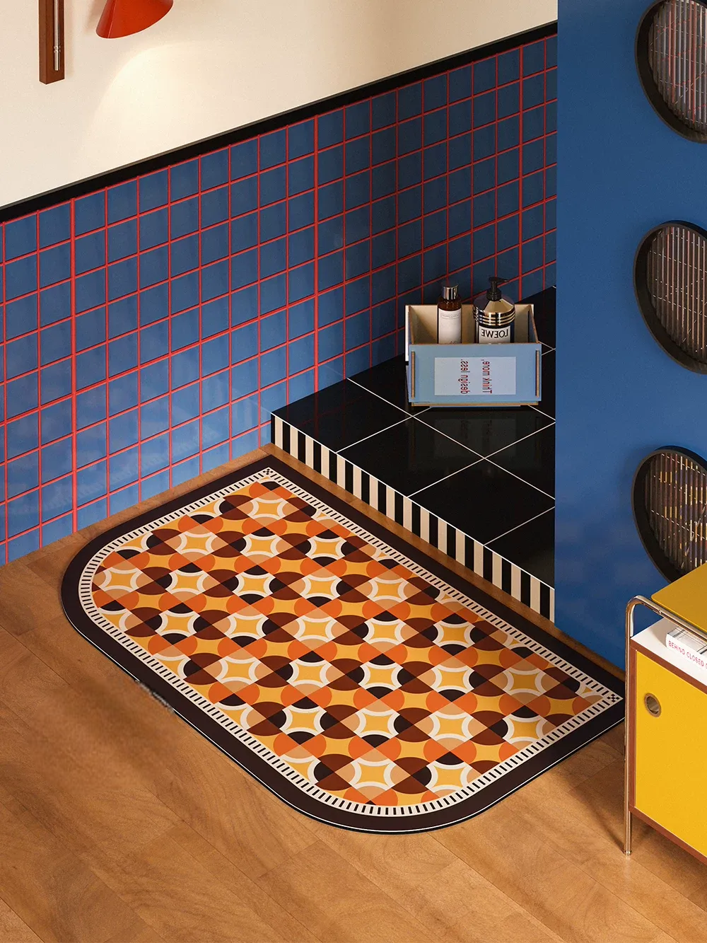 Circle Colorful Pattern Bathroom Mat