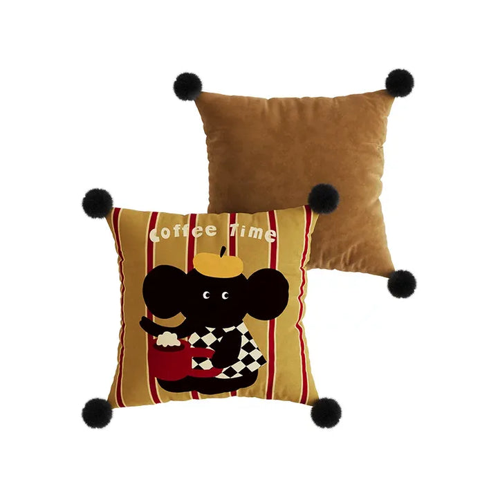 Elephant Coffee Time Pillows