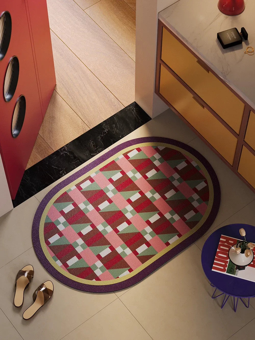 Lovely Day Pattern Bathroom Mat