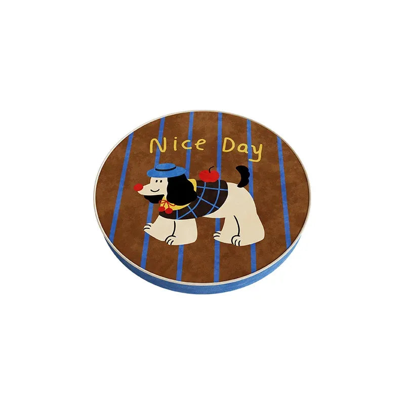 Puppy Retro Cartoon Seat Cushion
