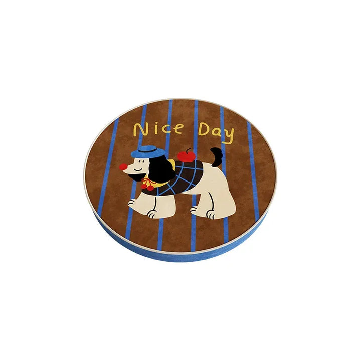 Puppy Retro Cartoon Seat Cushion