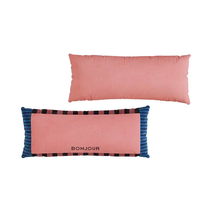 Bonjour Color Block Lumbar Pillow