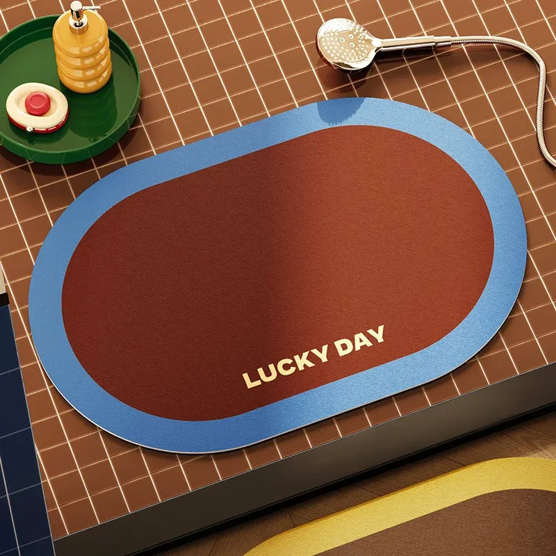 Lucky Day Colorblock Bathroom Mat
