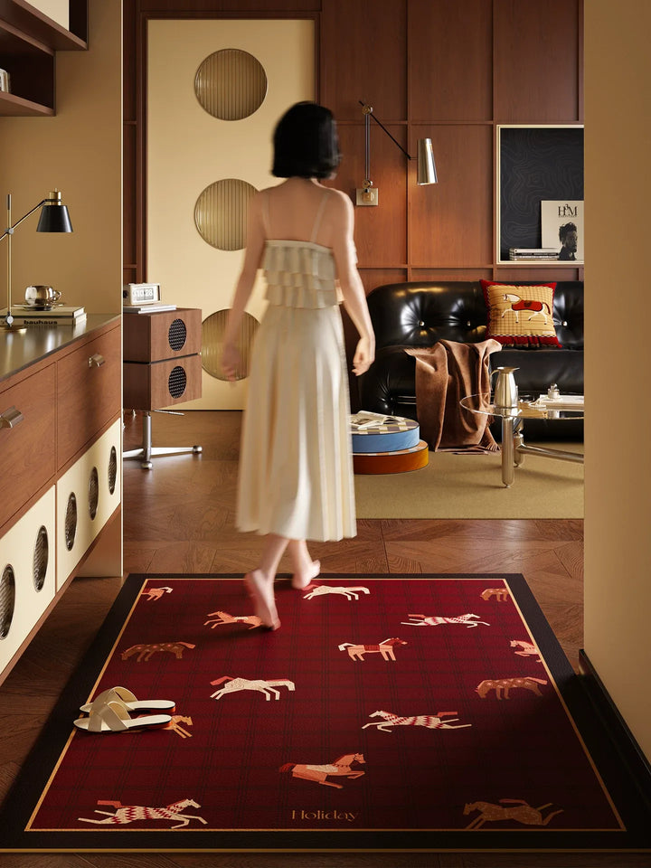 Holiday Horse Pattern Door Mat