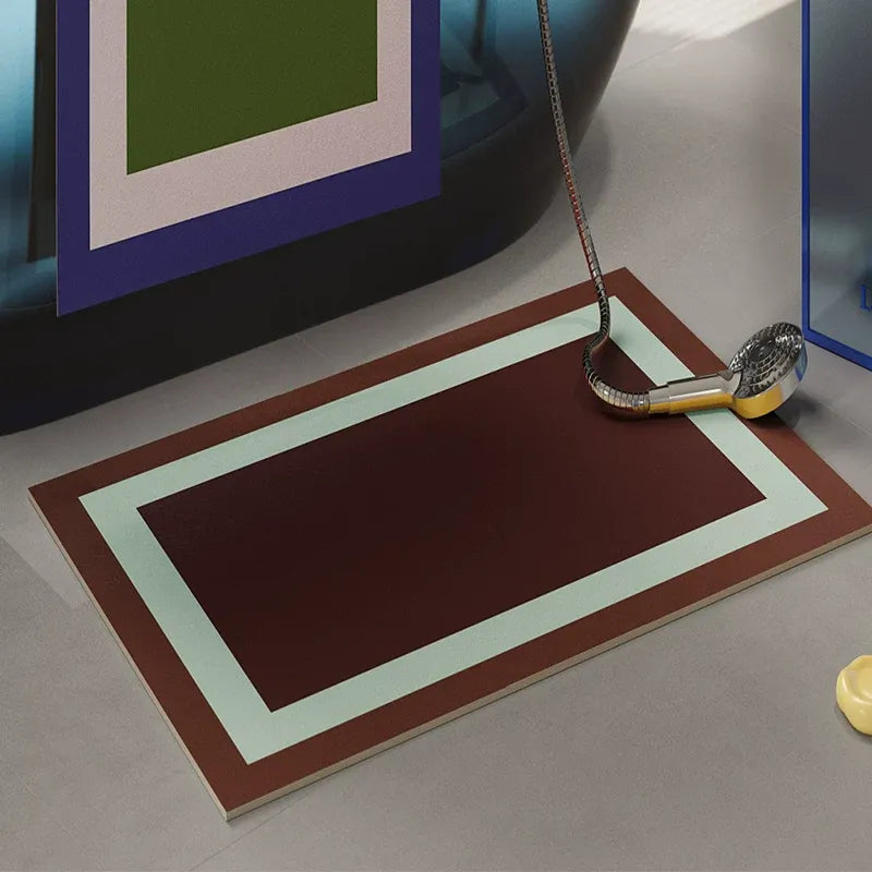 Modern Contrast Color Bathroom Mat