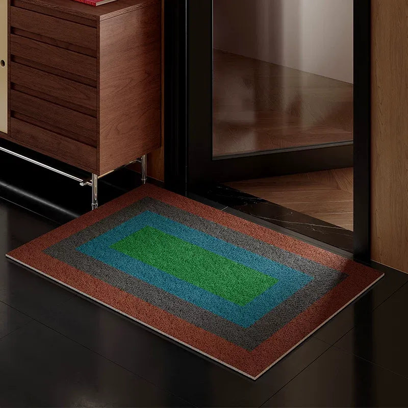 Retro Square Gradient Pattern Door Mat